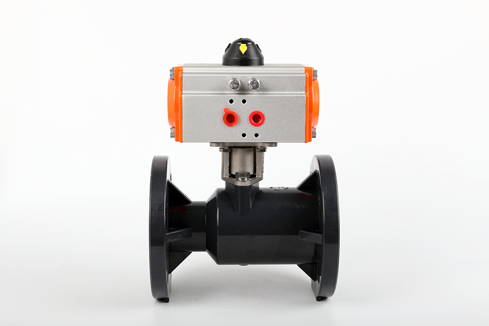 蒙山气动法兰一体球阀